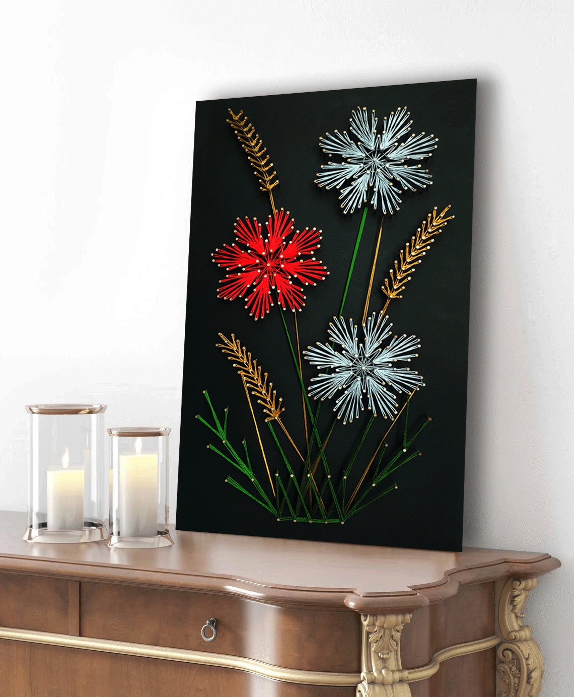 String Art Flowers in Kenya
