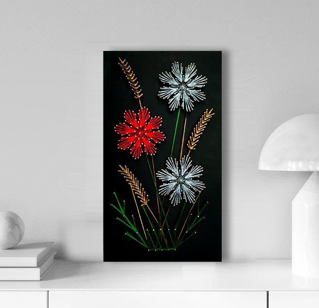 String Art Flowers in Kenya